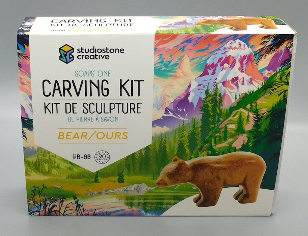 Soapstone Carving Kit Bear North End Gallery