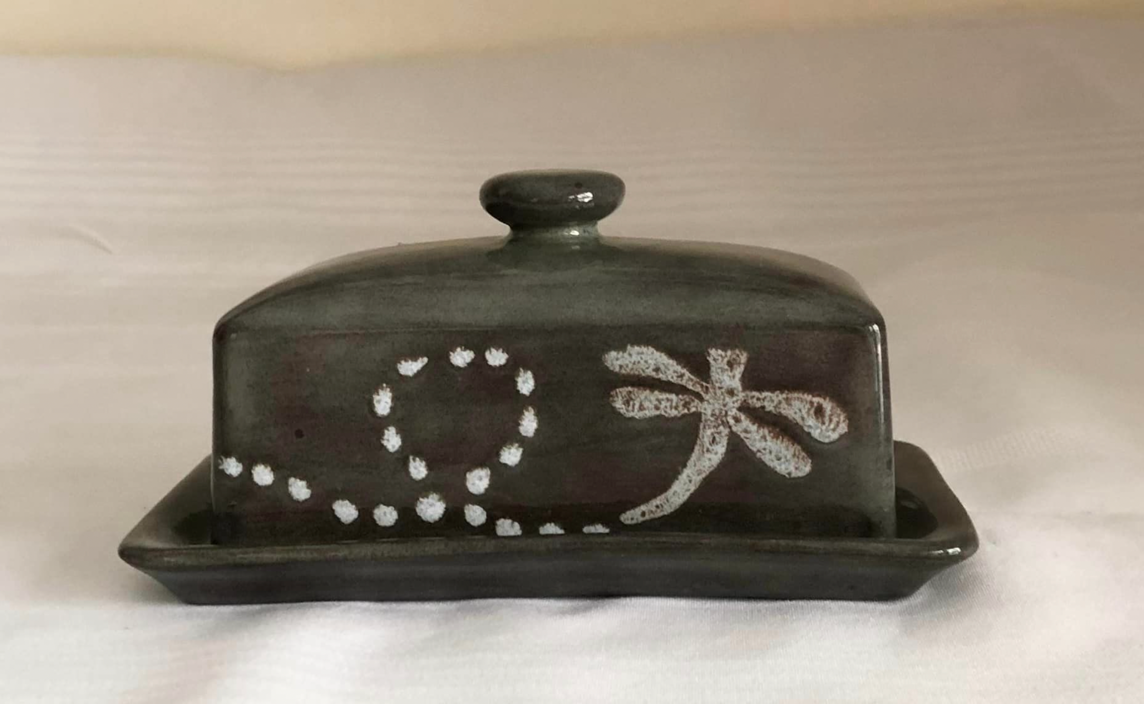 Dragonfly Butter Dish