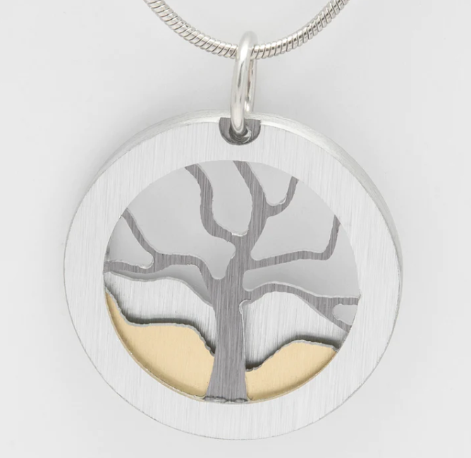 Aluminum Tree Jewellery Handmade in Canada J.R. Franco Landscape Jewellery