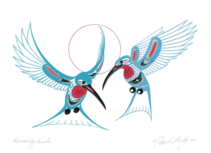 Richard Shorty Yukon Indigenous First Nations Native artist local art hummingbirds ravens eagles salmon prints 