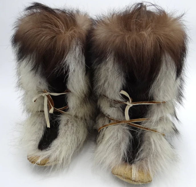 Sarah Hayden McHugh Yukon First Nations Indigenous art high quality fur sewing boots carvings