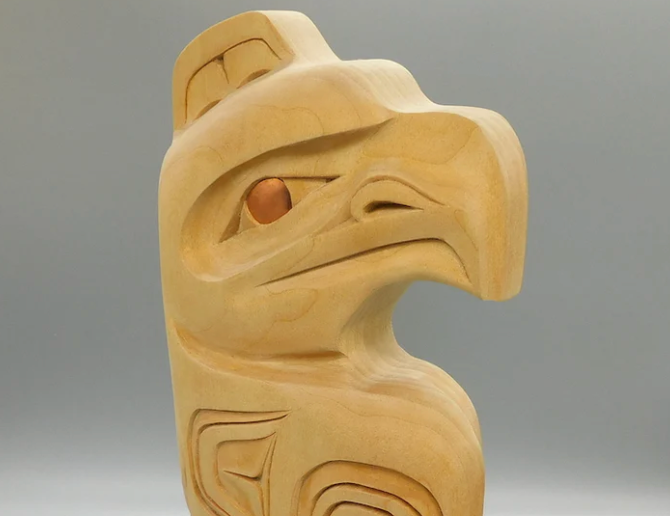 Josh Ward Whitehorse Yukon local carver indigenous artist first nations native authentic art wood carving made in Canada