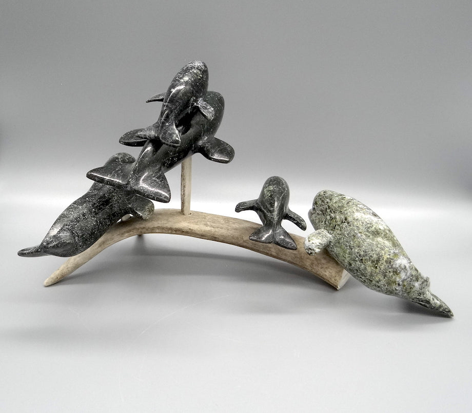 UAlberta Alumni - Q: What material is this sculpture made from? A: Whalebone  You don't have to bone up on Inuit art history to see that this sculpture  is remarkable. It's carved