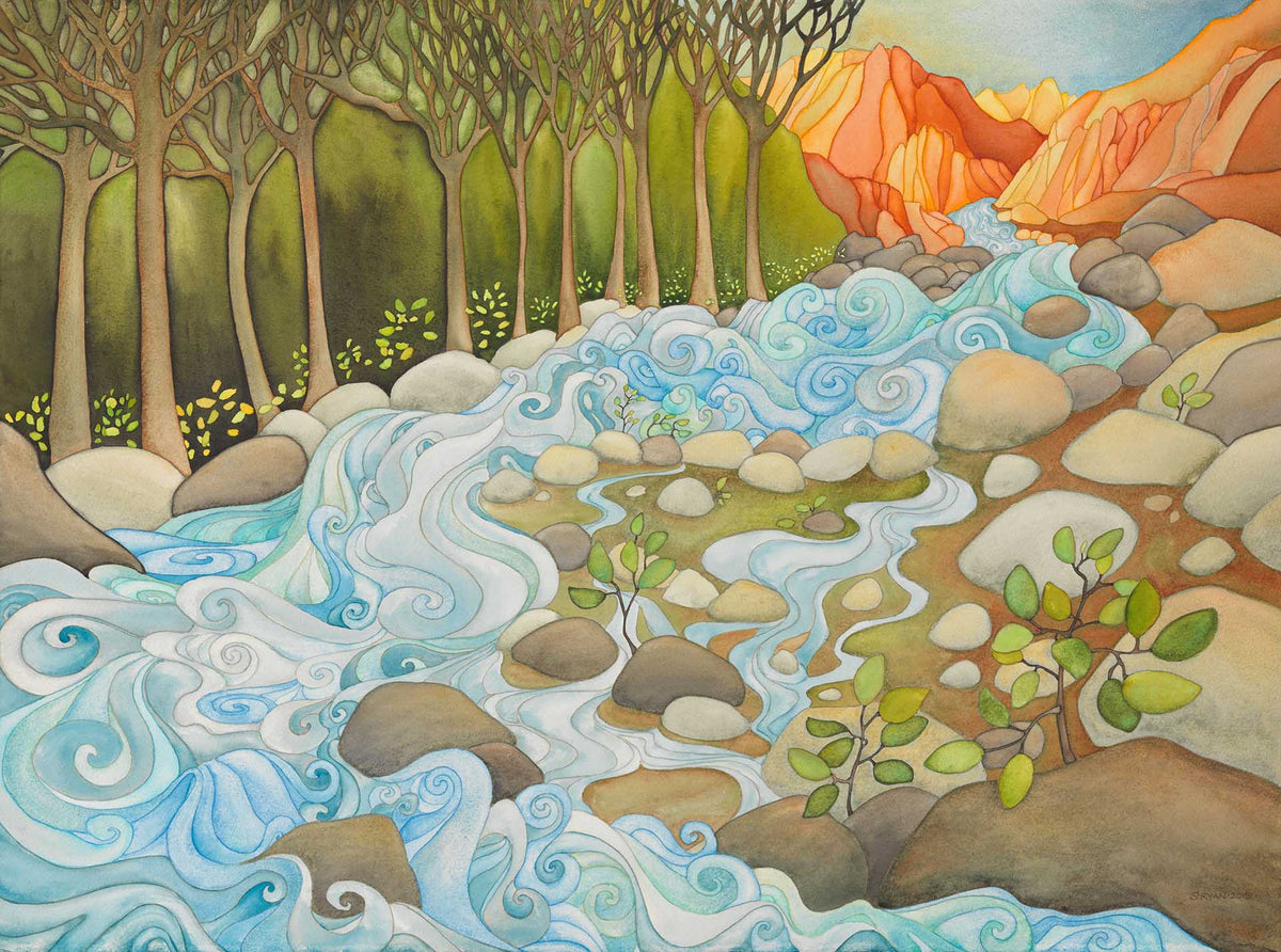 Rushing River 7 1/2x10 – North End Gallery